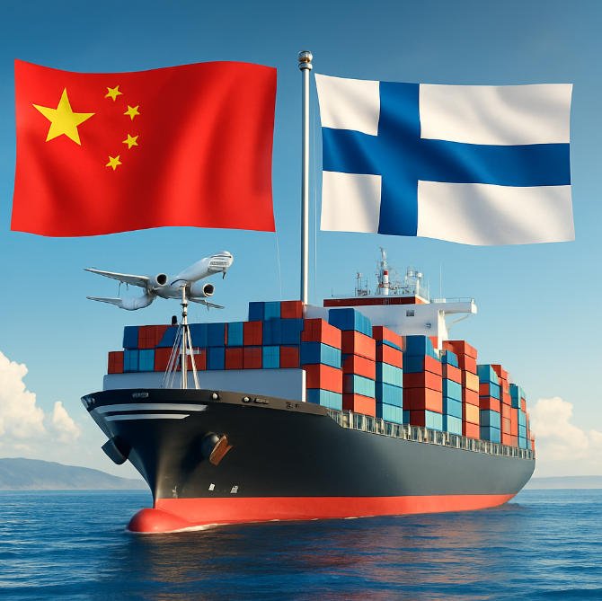 จัดส่งจากจีนไปฟินแลนด์