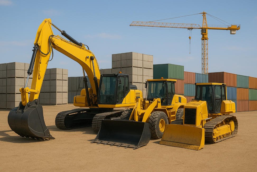 อุปกรณ์หนัก เช่น รถขุด