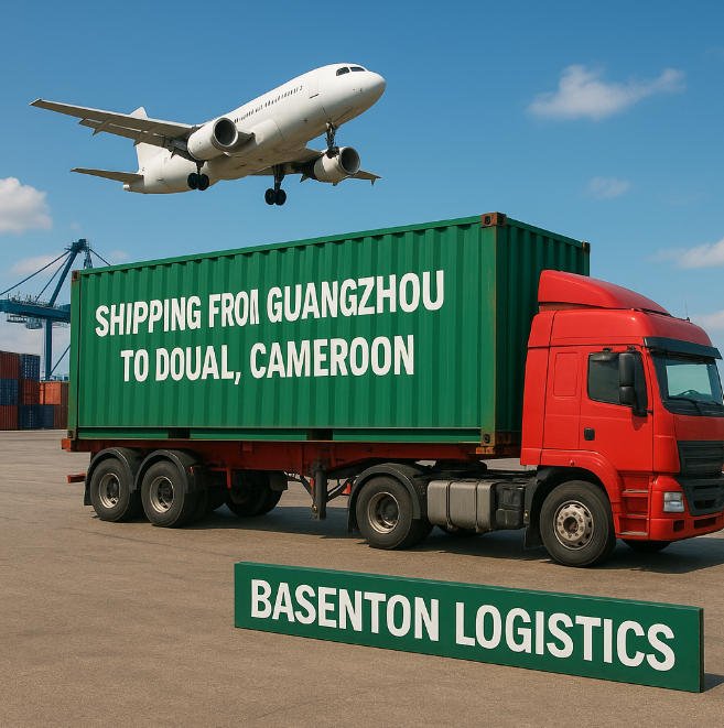 Shipping from Guangzhou, China to Douala, Cameroon.