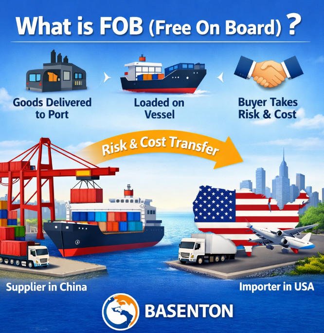 การขนส่งแบบ FOB จากจีนไปยังสหรัฐอเมริกา