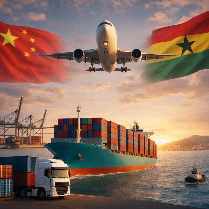Envío puerta a puerta y DDP desde China a Ghana
