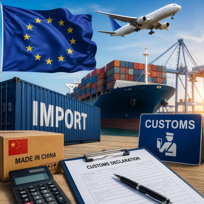Aranceles de importación para el envío de mercancías desde China a la UE